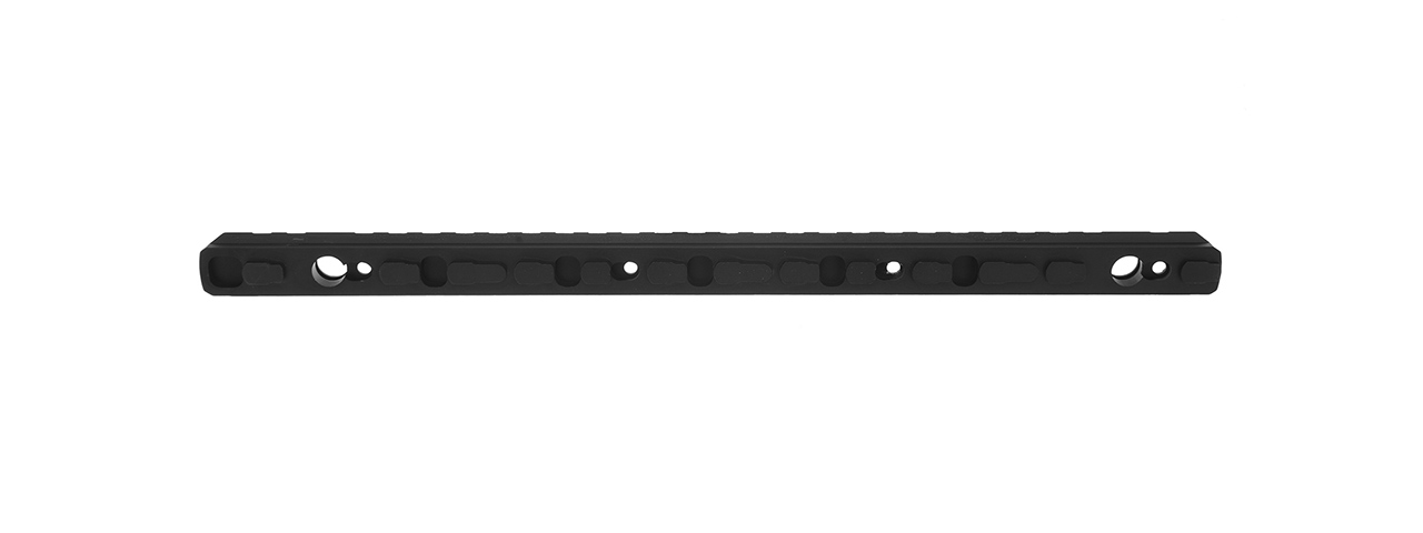 ATLAS CUSTOM WORKS 26-SLOT FULL METAL KEYMOD PICATINNY RAIL SEGMENT (BLACK) - Click Image to Close