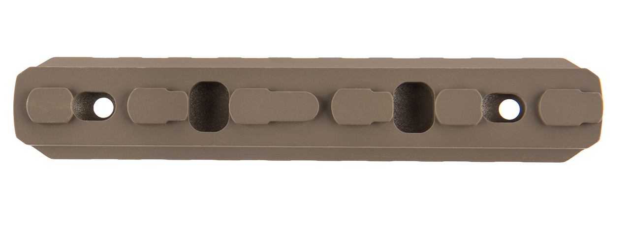 ATLAS CUSTOM WORKS 9-SLOT KEYMOD PICATINNY RAIL SEGMENT (TAN) - Click Image to Close