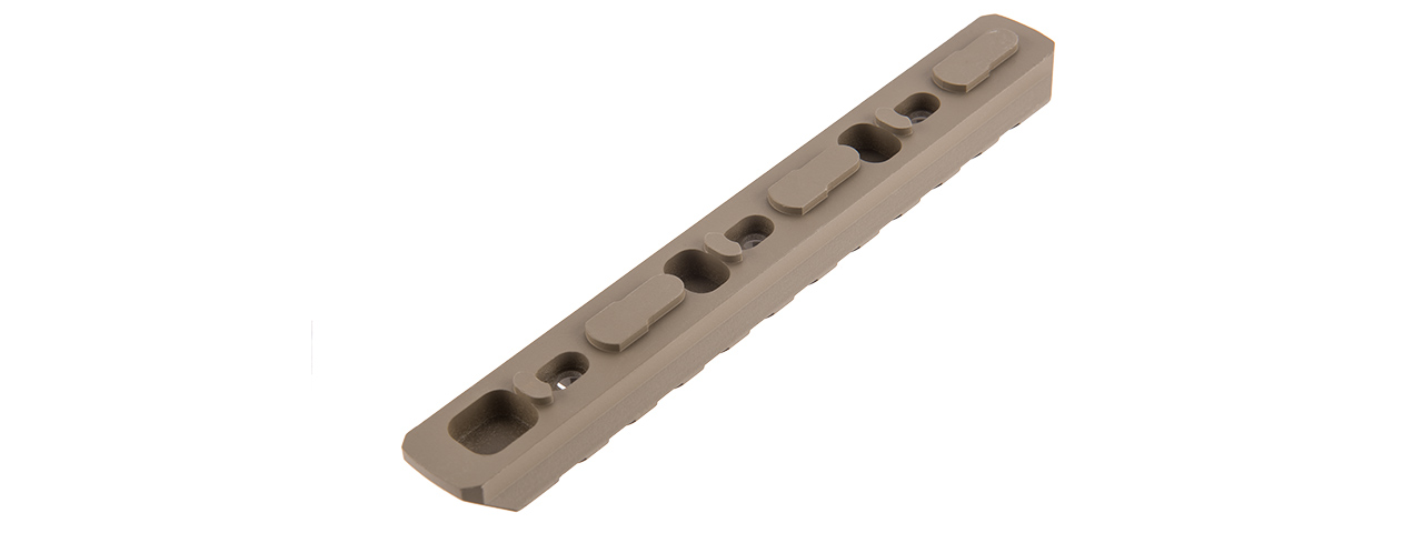 ATLAS CUSTOM WORKS 11-SLOT FULL METAL KEYMOD PICATINNY RAIL SEGMENT (TAN)