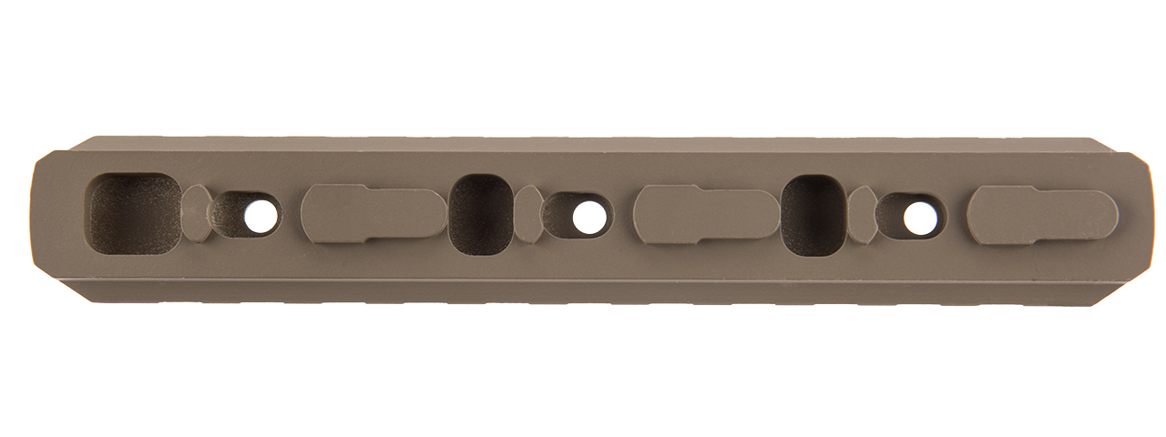 ATLAS CUSTOM WORKS 11-SLOT FULL METAL KEYMOD PICATINNY RAIL SEGMENT (TAN) - Click Image to Close