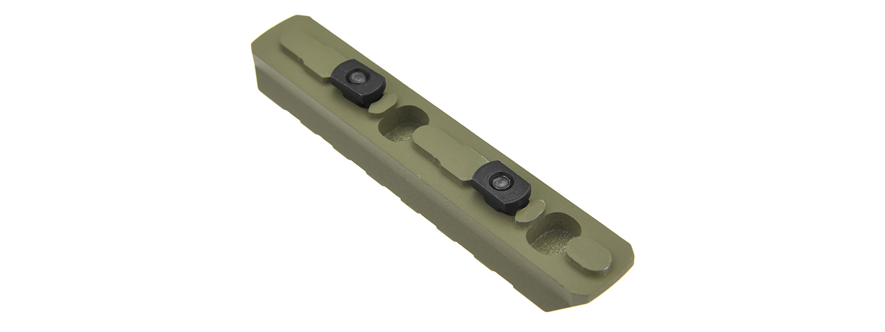 ATLAS CUSTOM WORKS 7-SLOT FULL METAL M-LOK PICATINNY RAIL SEGMENT (TAN) - Click Image to Close