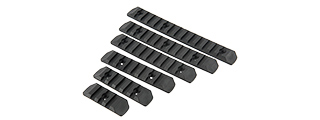 ATLAS CUSTOM WORKS 6 PIECE M-LOK POLYMER PICATINNY RAIL SET (BLACK)