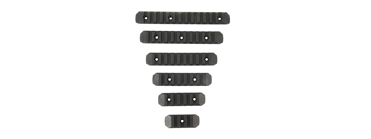 ATLAS CUSTOM WORKS 6 PIECE M-LOK POLYMER PICATINNY RAIL SET (BLACK)