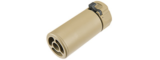 ATLAS CUSTOM WORKS FULL METAL SOCOM QD BARREL EXTENSION W/ FLASH HIDER [MINI] (TAN)