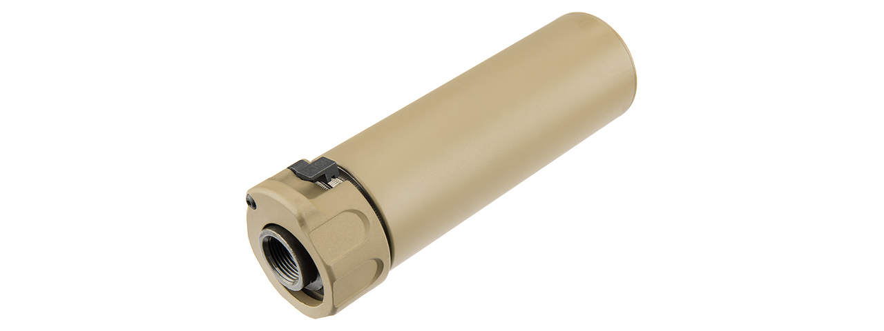 ATLAS CUSTOM WORKS FULL METAL SOCOM QD 5.3" BARREL EXTENSION W/ FLASH HIDER [MINI2] (TAN) - Click Image to Close