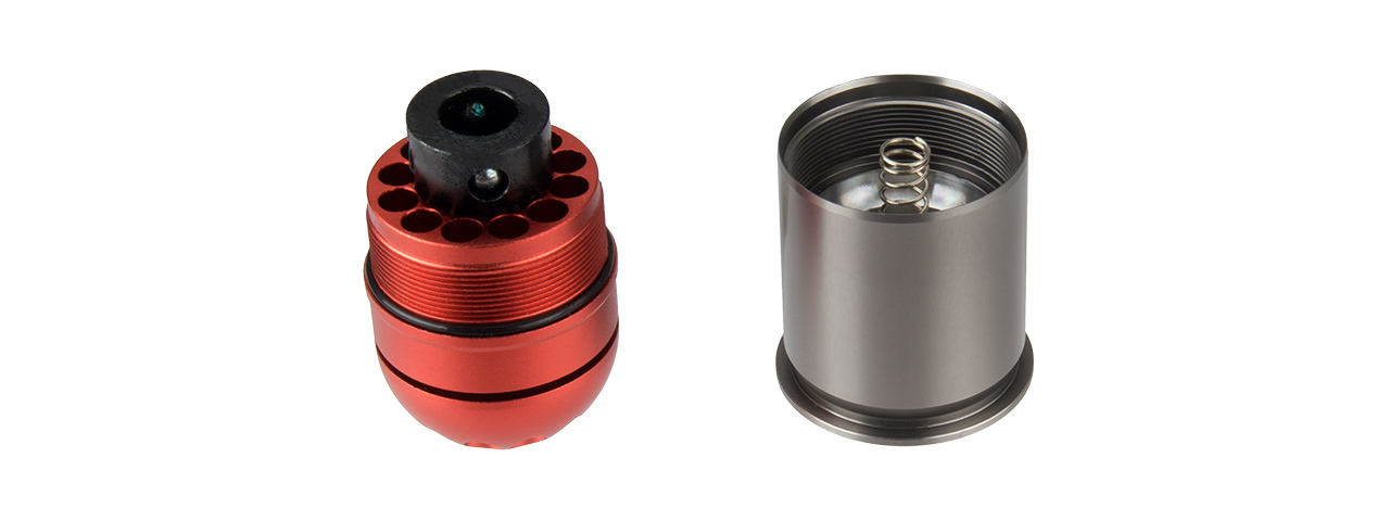 ATLAS CUSTOM WORKS AIRSOFT GRENADE SHELL (RED / BLACK)
