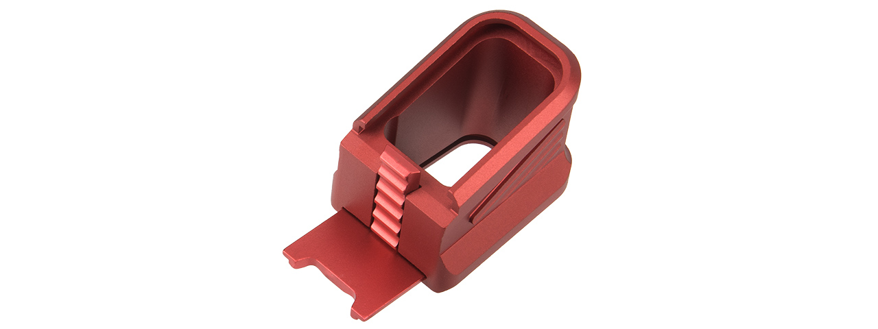 ATLAS CUSTOM WORKS LIGHTWEIGHT ALUMINUM EXTENDED BASE PLATE FOR G-SERIES (RED) - Click Image to Close