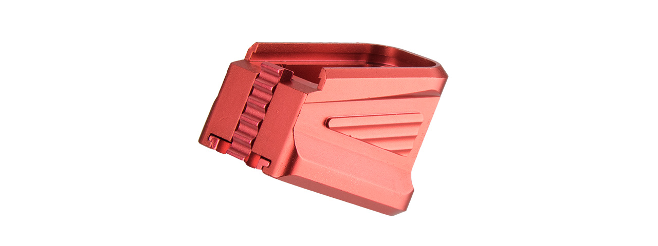 ATLAS CUSTOM WORKS LIGHTWEIGHT ALUMINUM EXTENDED BASE PLATE FOR G-SERIES (RED) - Click Image to Close