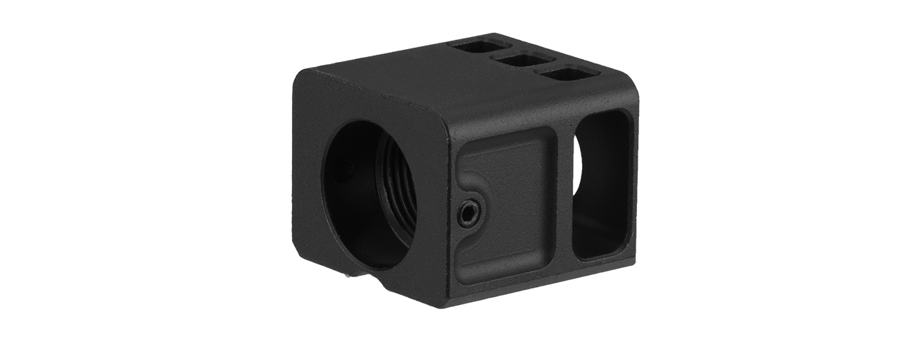 ATLAS CUSTOM WORKS -14MM CCW AIRSOFT STUBBY COMPENSATOR FOR G SERIES GBB PISTOLS (BLACK)