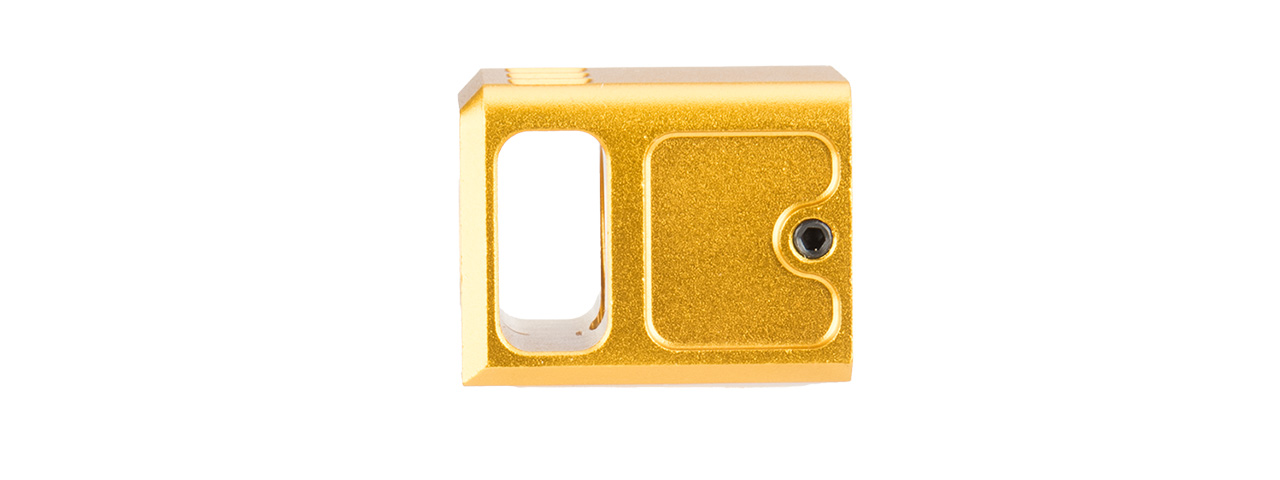ATLAS CUSTOM WORKS -14MM CCW AIRSOFT STUBBY COMPENSATOR FOR G SERIES GBB PISTOLS (GOLD)