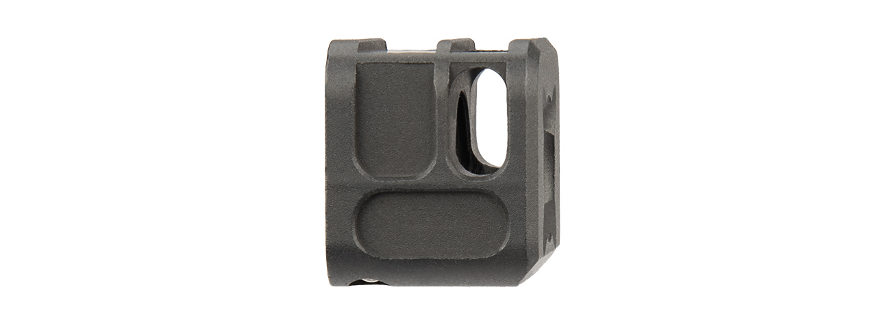 ATLAS CUSTOM WORKS [14MM] CCW AIRSOFT X-OUT "S" COMPENSATOR FOR G SERIES GBB PISTOLS (BLACK)