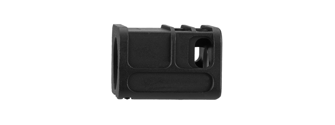 ATLAS CUSTOM WORKS [14MM] CCW AIRSOFT X-OUT "L" COMPENSATOR FOR G SERIES GBB PISTOLS (BLACK)