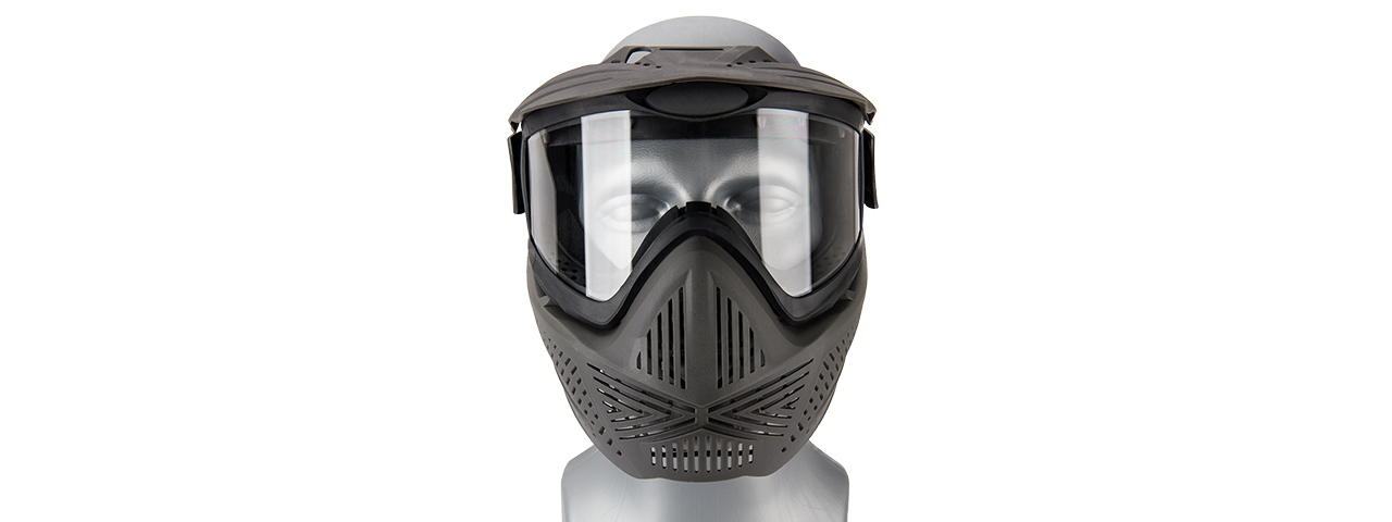 FULL FACE AIRSOFT MASK W/ A FULL ADJUSTABLE STRAP (GRAY)