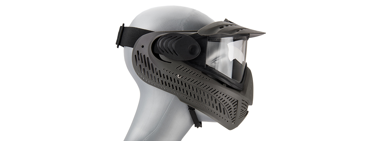 FULL FACE AIRSOFT MASK W/ A FULL ADJUSTABLE STRAP (GRAY)