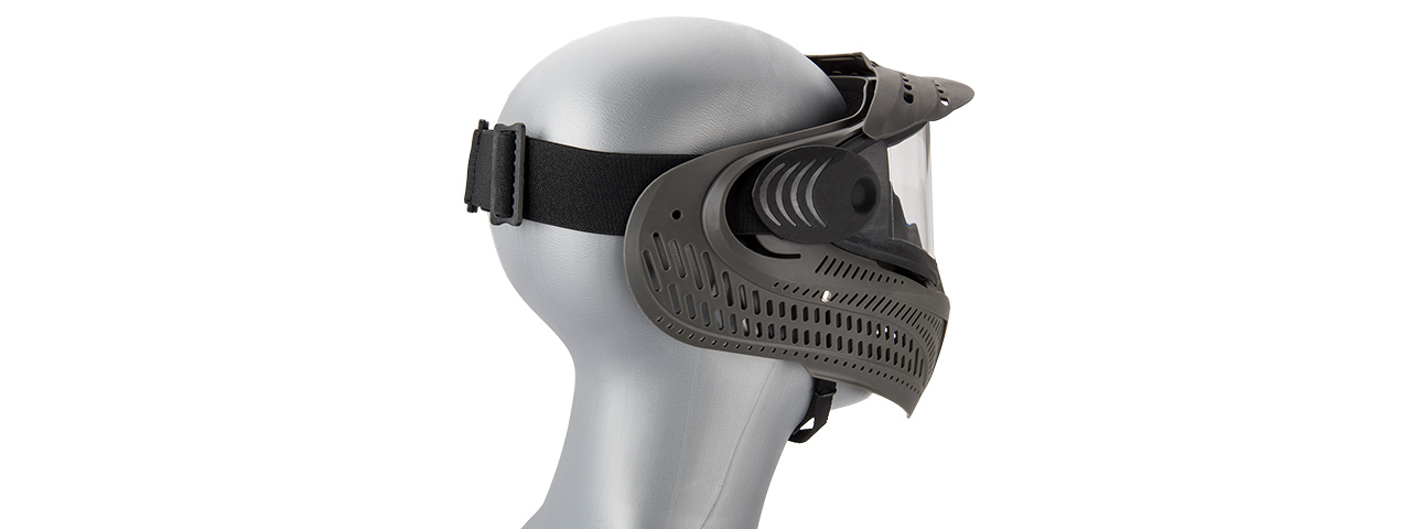 FULL FACE AIRSOFT MASK W/ A FULL ADJUSTABLE STRAP (GRAY)