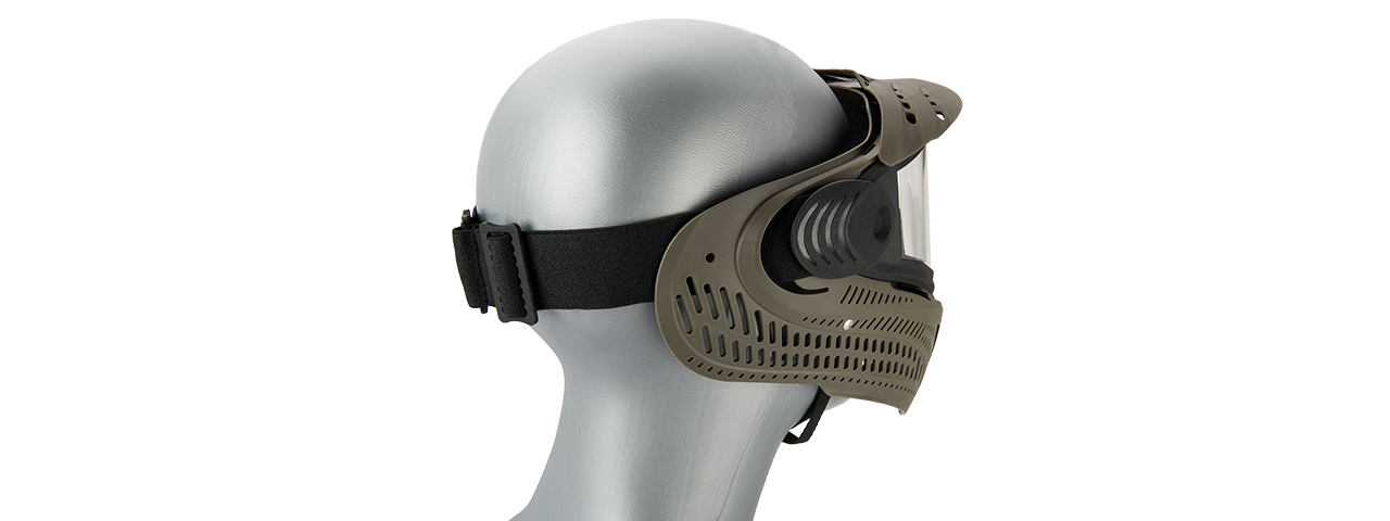 FULL FACE AIRSOFT MASK W/ A FULL ADJUSTABLE STRAP (OD GREEN)