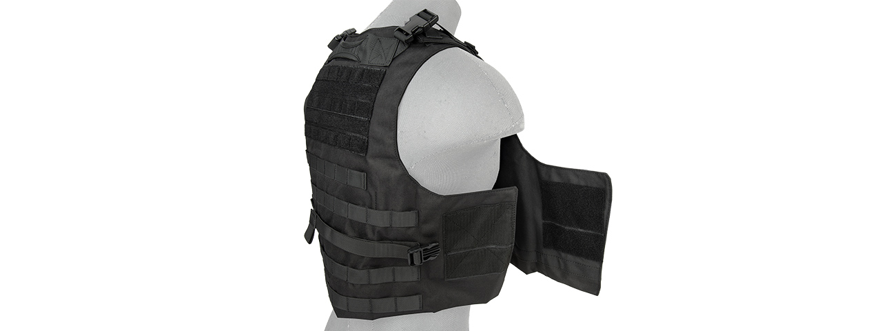 LANCER TACTICAL 1000D NYLON AAV STYLE PLATE CARRIER (BLACK) - Click Image to Close