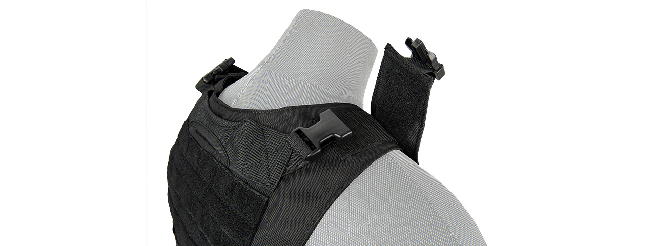 LANCER TACTICAL 1000D NYLON AAV STYLE PLATE CARRIER (BLACK) - Click Image to Close