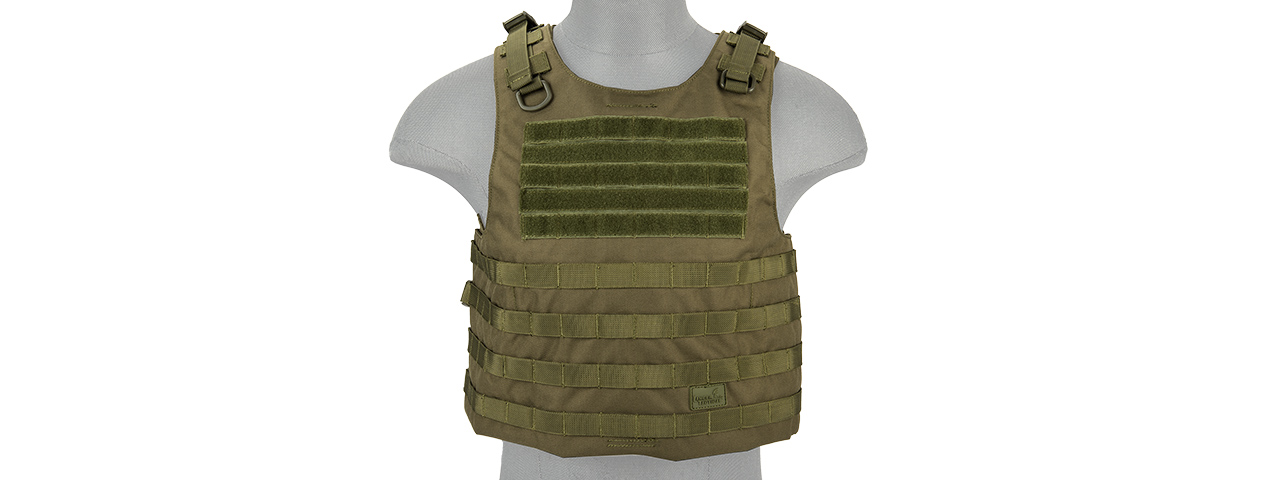 LANCER TACTICAL 1000D NYLON AAV STYLE PLATE CARRIER (OD GREEN)