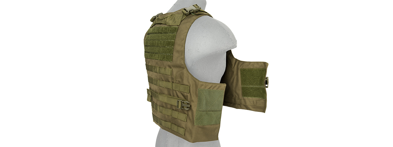 LANCER TACTICAL 1000D NYLON AAV STYLE PLATE CARRIER (OD GREEN)