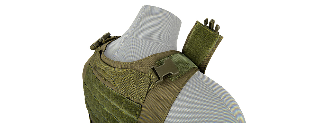LANCER TACTICAL 1000D NYLON AAV STYLE PLATE CARRIER (OD GREEN) - Click Image to Close