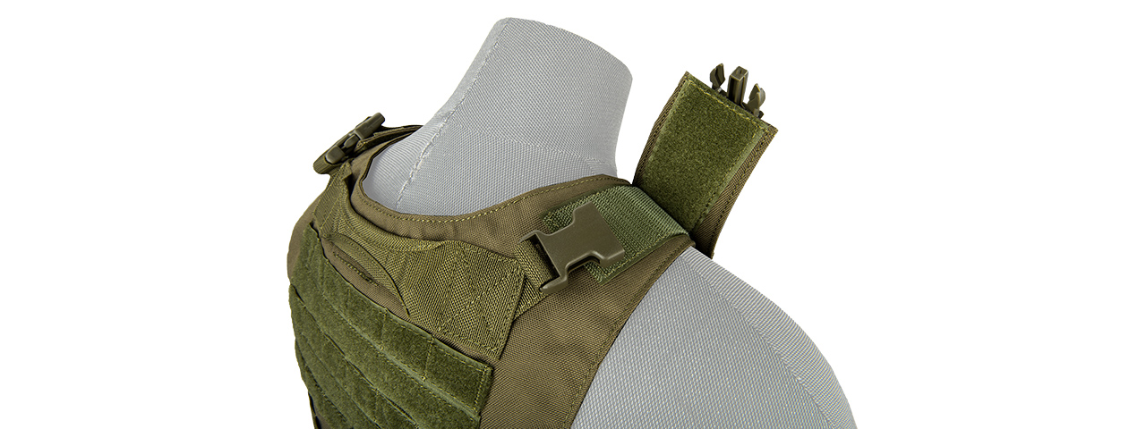 LANCER TACTICAL 1000D NYLON AAV STYLE PLATE CARRIER (OD GREEN)