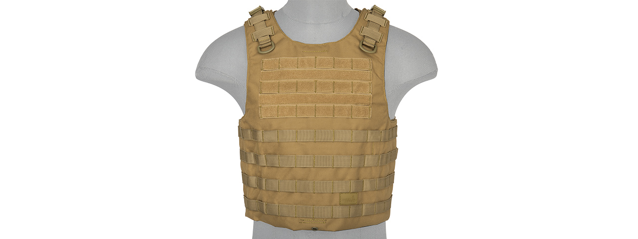 LANCER TACTICAL 1000D NYLON MOLLE UTILITY VEST (KHAKI)