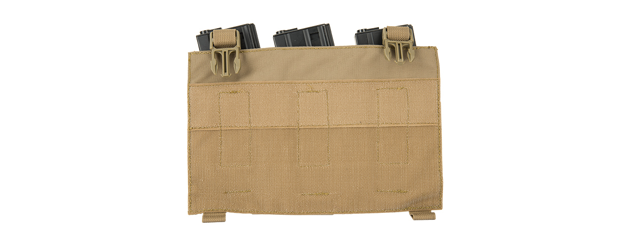 LANCER TACTICAL ADAPTIVE HOOK AND LOOP TRIPLE AR MAG POUCH (TAN) - Click Image to Close