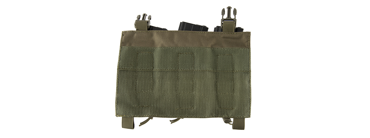 LANCER TACTICAL ADAPTIVE HOOK AND LOOP TRIPLE M4/PISTOL MAG POUCH (OD GREEN) - Click Image to Close