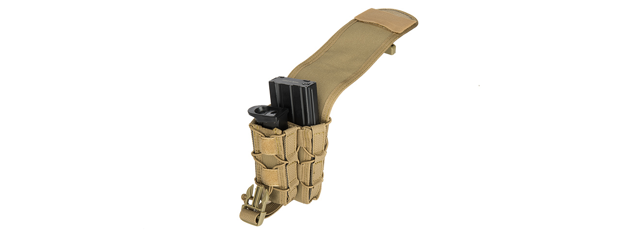 LANCER TACTICAL 1000D NYLON QD BUCKLE PISTOL/RIFLE MAG POUCH (TAN) - Click Image to Close