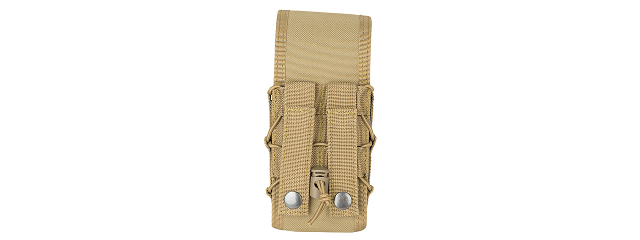 LANCER TACTICAL 1000D NYLON QD BUCKLE PISTOL/RIFLE MAG POUCH (TAN) - Click Image to Close