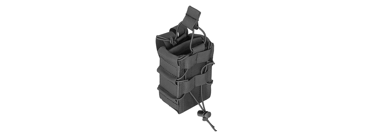 LANCER TACTICAL 1000D NYLON MOLLE BUNGEE DOUBLE MAG POUCH (BLACK)