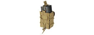 LANCER TACTICAL 1000D NYLON MOLLE BUNGEE DOUBLE MAG POUCH (TAN)