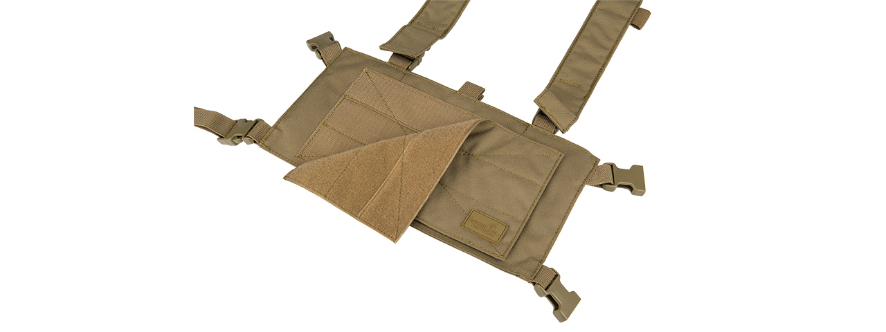 LANCER TACTICAL 1000D NYLON QUAD M4 AND PISTOL MAG CHEST RIG (TAN)