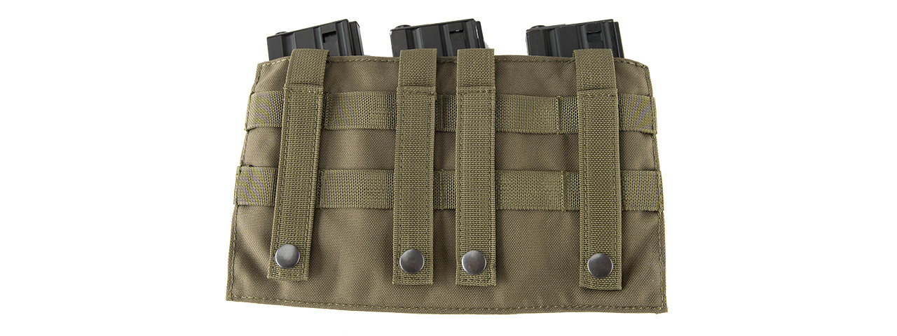 LANCER TACTICAL 1000D NYLON MOLLE TRIPLE AR MAG POUCH (OD GREEN)