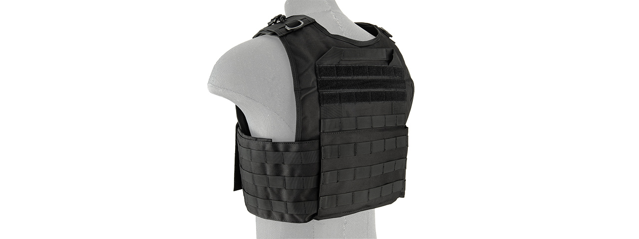 LANCER TACTICAL BATTLE 1000D NYLON MOLLE TACTICAL VEST (BLACK) - Click Image to Close