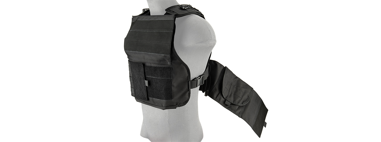 LANCER TACTICAL BATTLE 1000D NYLON MOLLE TACTICAL VEST (BLACK) - Click Image to Close