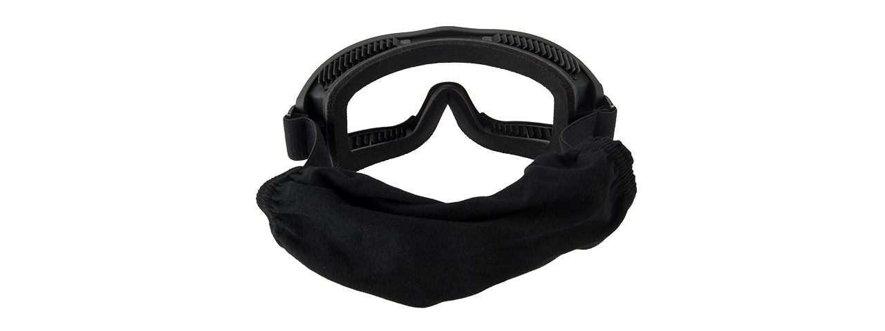 LANCER TACTICAL AERO PROTECTIVE BLACK AIRSOFT GOGGLES (CLEAR LENS)