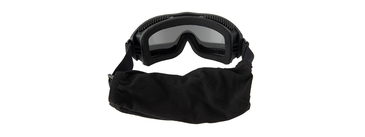 LANCER TACTICAL AERO PROTECTIVE BLACK AIRSOFT GOGGLES (SMOKE LENS) - Click Image to Close