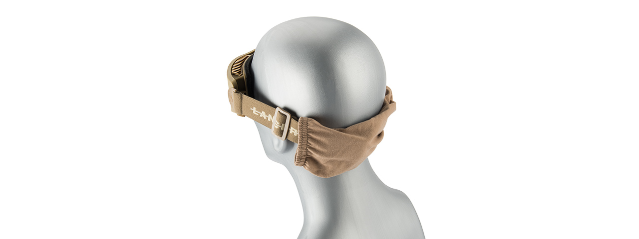 LANCER TACTICAL AERO PROTECTIVE TAN AIRSOFT GOGGLES (SMOKE LENS) - Click Image to Close