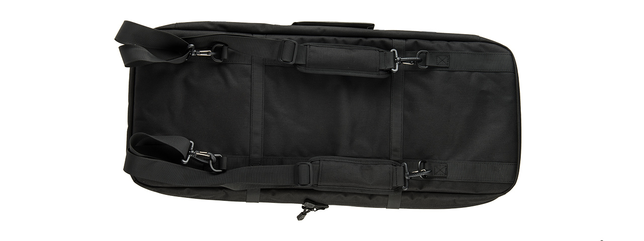 LANCER TACTICAL 1000D NYLON 3-WAY CARRY 29" DOUBLE RIFLE GUN BAG (BLACK) - Click Image to Close