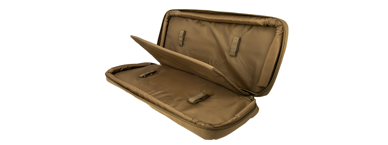 LANCER TACTICAL 1000D NYLON 3-WAY CARRY 29" DOUBLE RIFLE GUN BAG (KHAKI) - Click Image to Close