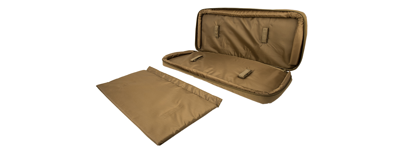 LANCER TACTICAL 1000D NYLON 3-WAY CARRY 29" DOUBLE RIFLE GUN BAG (KHAKI) - Click Image to Close