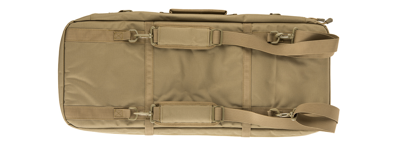 LANCER TACTICAL 1000D NYLON 3-WAY CARRY 29" DOUBLE RIFLE GUN BAG (TAN)