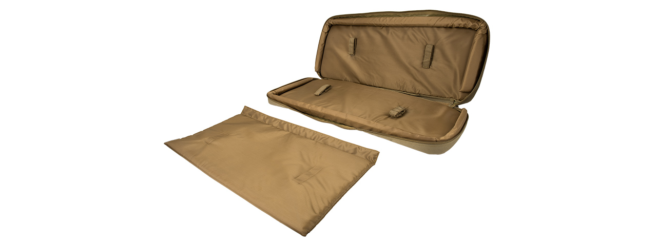 LANCER TACTICAL 1000D NYLON 3-WAY CARRY 29" DOUBLE RIFLE GUN BAG (TAN) - Click Image to Close