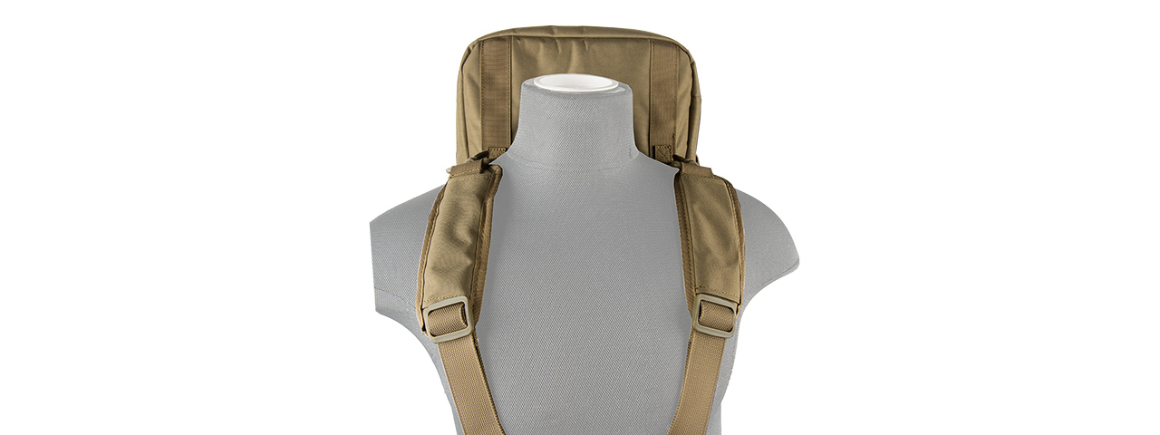 LANCER TACTICAL 1000D NYLON 3-WAY CARRY 29" DOUBLE RIFLE GUN BAG (TAN) - Click Image to Close