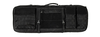 LANCER TACTICAL 1000D NYLON 3-WAY CARRY 35" DOUBLE RIFLE GUN BAG (BLACK)