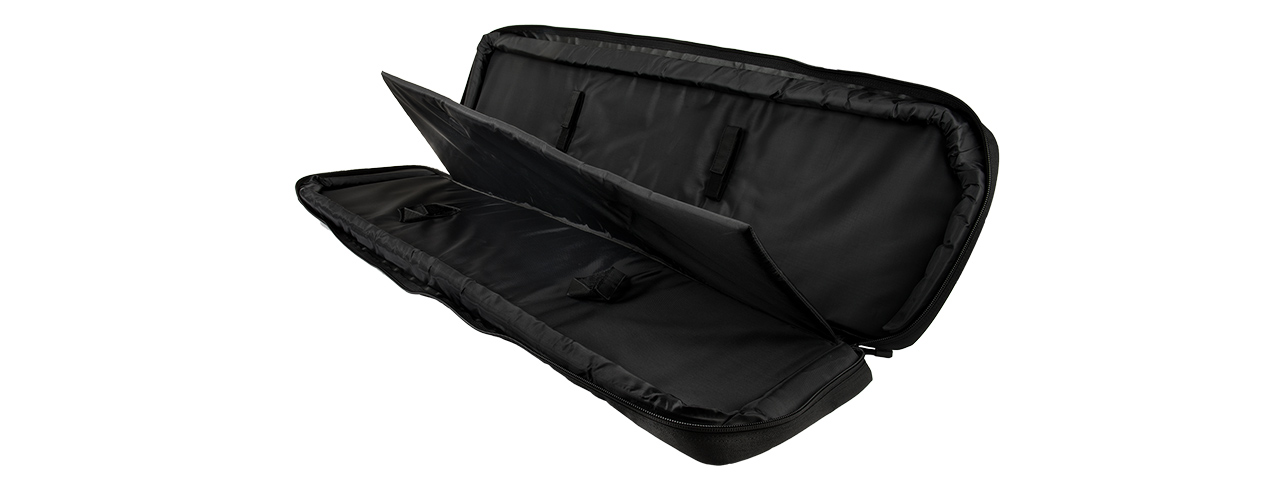 LANCER TACTICAL 1000D NYLON 3-WAY CARRY 43" DOUBLE RIFLE GUN BAG (BLACK) - Click Image to Close