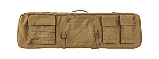 LANCER TACTICAL 1000D NYLON 3-WAY CARRY 43" DOUBLE RIFLE GUN BAG (KHAKI)