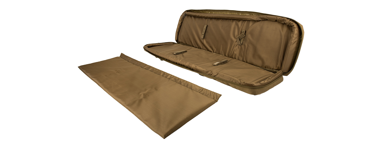 LANCER TACTICAL 1000D NYLON 3-WAY CARRY 43" DOUBLE RIFLE GUN BAG (KHAKI) - Click Image to Close